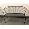 Image 2 : Vintage estate wrought iron outdoor patio set - includes 2 chairs / bench & coffee table