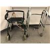 Image 1 : Group of 6 vintage estate items - includes adjustable lightweight folding walker w/ wheels / walker