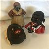 Image 1 : Group of 3 vintage estate items - includes cast iron African American Jolly Sambo mechanical money b