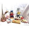 Image 1 : Group of assorted vintage estate ceramic items - includes Noddy in toyland doll / bugs bunny golfing