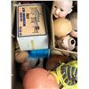 Image 3 : 2 boxes full of assorted vintage estate baby dolls - also includes porcelain heads / doll body parts