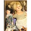 Image 2 : 2 boxes full of assorted vintage estate dolls - includes baby dolls / boy doll in cowboy outfit / Sc