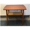 Image 1 : Teak 2-tier side table - approx 25 1/2" W x 22" x 22:"