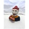 Image 1 : Harlequin Jester clown cast iron mechanical coin bank