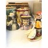 Image 2 : Group of assorted vintage estate items - includes tin boxes / floral vase / girl & geese porcelain f