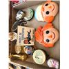 Image 2 : Group of assorted vintage estate items - includes Raggedy Ann & Andy faces wall decor hanging / Ches