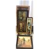 Image 1 : 12 vintage estate framed portraits - includes 3 J Ivan Linton frames (approx 5 1/2" x 16") / Buffalo