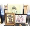 Image 2 : 13 vintage estate framed portraits - includes 1908's Baby Ivory bath (approx 11" X 9") / Beasie Peas
