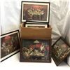Image 1 : 12 vintage estate framed portraits of dogs playing poker (approx 17" x 13")