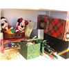 Image 3 : Shelf lot of vintage estate items - includes teddy lites Christmas candle / Raggedy Ann plastic tree