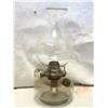 Image 3 : Group of 3 vintage estate clear glass kerosene oil lamps