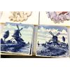 Image 2 : Group of 6 decorative vintage estate wall plaques - includes harlequin clown plaques / windmill cera
