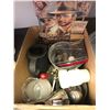 Image 2 : Box full of assorted vintage estate misc items - includes Indiana Jones 1989 The Last Crusade VHS co