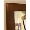 Image 2 : Vintage estate oak wood framed mirror - approx 31" x 38 1/2"