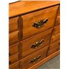 Image 2 : vintage styled 9-drawer wooden bedroom dresser - approx 17" L x 55" W x 31" H