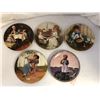 Image 1 : Group of 4 vintage estate collectible plates - includes Norman Rockwell / "Little Jack Horner" etc