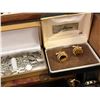 Image 2 : Chest box full of vintage estate jewelry & misc - includes Anson earrings / flower brooch etc