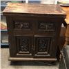 Image 2 : Vintage estate 2-drawer 2-door cabinet - approx 20 1/2" W x 11 1/2" L x 2ft H