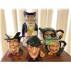 Image 1 : Group of 6 vintage estate character jugs - includes The Sleuth Royal Doulton 1972 / Sairey Gamp Roya