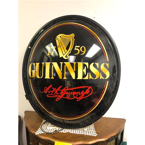 1759 Guinness round beer sign - approx 32  x 28 