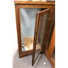 Image 2 : Vintage estate wood glass door display cabinet - 24 1/2" W x 15 1/2" L x 45 1/2" H