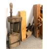 Image 1 : Group of 5 vintage estate items - includes wood miter jack / 2 wooden mallets / wood working cutting