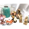 Image 3 : Group of 15 vintage estate decorative items - includes glass vases / goose girl / Billy can & Billy 