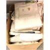 Image 3 : 4 boxes full of vintage estate rod pocket panels / bedsheets / Native American yellow leather etc