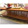 Image 2 : Vintage estate walnut living room table - approx 48" W x 22" L x 16" H