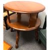 Image 1 : Vintage estate 2-tier wooden side table - approx 22" W x 25" H