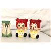 Image 2 : Group of 6 vintage estate porcelain / ceramic decorative head vases - includes 2 Raggedy Ann / 50's 