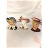 Image 2 : Group of 6 vintage estate porcelain / ceramic decorative head vases - includes Glamour girl / lady i