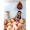 Image 2 : Group of assorted vintage estate dolls - includes baby dolls / Christmas angel figurine / Austrian