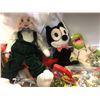 Image 2 : Shelf lot of assorted vintage estate items - includes Kermit the Frog doll / Felix the Cat doll / wh