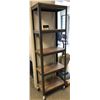 Image 2 : 4-Tier contemporary shelf on casters - 23 1/2in W x 14in L x 6ft. H