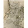 Image 2 : Group of assorted vintage estate glassware - includes wine glasses / glass tray / ice cream sundae g