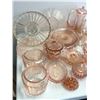 Image 3 : Group of vintage estate pink depression glass plates / bowls / platters / cups / saucers etc - appro