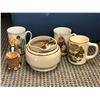 Image 2 : Lot full of assorted vintage estate misc items - includes bedsheets / decorative cups / sewing acces