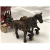 Image 2 : Vintage Cast-Iron Overland Circus Horse Drawn Wagon Toy w/white bear