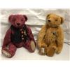 Image 1 : Group of 2 Vintage Hand-Made Teddy Bears - Hand-made by B.Gooch - BC, Canada