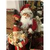 Image 2 : group of assorted vintage estate Christmas decor - includes mini light set / Christmas lights / Sant