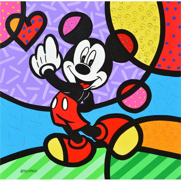 MORAIS **MICKEY MOUSE ** SIGNED ORIGINAL ACRYLIC