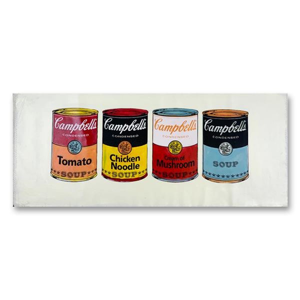 4 Soup Cans State One by Steve Kaufman (1960-2010)