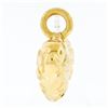 Image 4 : Sidra Brev Italian 18K Yellow Gold Large Puffed Textured Mosaic Heart Pendant