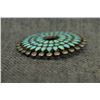 Image 3 : ZUNI INDIAN STERLING SILVER AND TURQUOISE PIN ATTRIBUTED TO FRANK DISHTA