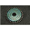 Image 5 : ZUNI INDIAN STERLING SILVER AND TURQUOISE PIN ATTRIBUTED TO FRANK DISHTA