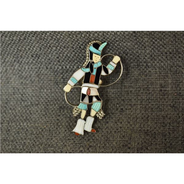 ZUNI INDIAN SILVER RING BY JULALITA LAMY