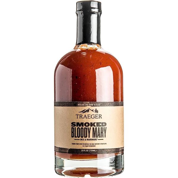 NEW 750ML BOTTLE OF TRAEGER SMOKED BLOODY MARY