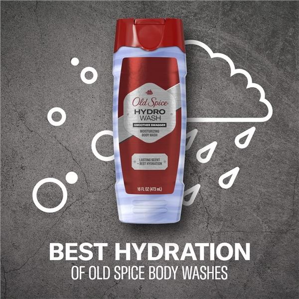 NEW CASE OF 4 OLD SPICE HYDRO WASH MOISTURIZING