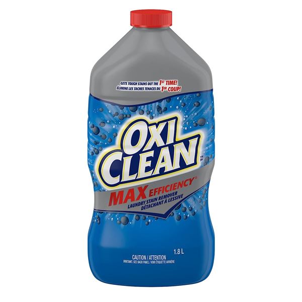 OXICLEAN MAX EFFICIENCY LAUNDRY STAIN REMOVER 1 8L Oxiclean max efficiency laundry stain remover 1 8l